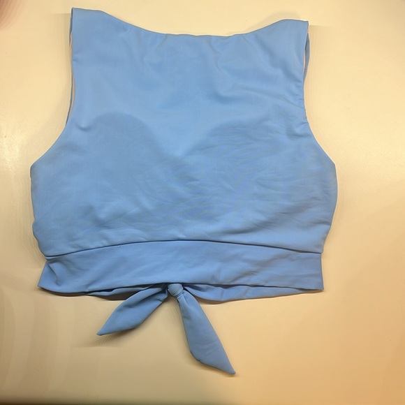 Lime Ricki swim Peri knotted crop top size small - Picture 2 of 5